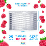 Load image into Gallery viewer, Thermal Bubble Mailer 13.75 x 10.5 Inches. Pack of 25 Metallic Padded Envelopes Foil Insulated Mailers for Cold Shipping Padded Envelopes Waterproof. Cold Insulated Shipping Bags