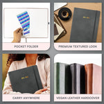 Load image into Gallery viewer, 2025 2026 HARDCOVER Leather Planner Weekly & Monthly 8.5x11 Inches Academic Planner Business Personal or Student Pen Holder Thick Paper July 2025 June 2026 (Dark Grey)