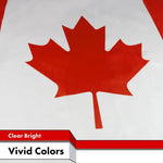 Load image into Gallery viewer, G128 2 Pack: Canada Canadian Flag 2x3 Ft LiteWeave Pro Series Printed 150D Polyester Country Flag, Vibrant Colors, Brass Grommets, Thicker and More Durable Than 100D 75D Polyester
