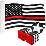 Load image into Gallery viewer, Thin Red Line State Flag 2x3FT 10Pack Embroidered Polyester By G128