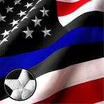 Load image into Gallery viewer, G128 Blue Lives Matter Flag Police Flag Embroidered 2.5x4 FT Spun Polyester