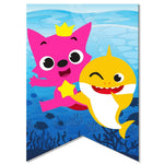 Load image into Gallery viewer, Happy Birthday Banner Garland Shark Theme Party Supplies For Kids Baby Shower