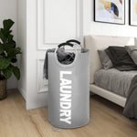 Load image into Gallery viewer, 115L X Large Laundry Basket with Handle Light Gray Tall Collapsible Fabric Hamper College Dorm Bathroom Essential Portable Washing Bin Dirty Clothes Storage Large Basket Bin