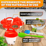 Load image into Gallery viewer, Hard Boiled Silicone Egg Cooker Without the Shell as seen on TV Non Stick Egg Poacher with Holder