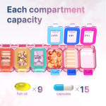 Load image into Gallery viewer, Weekly Medicine Pill Organizer Waterproof 7 Day Large Pill Box Daily Pill Case