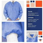 Load image into Gallery viewer, Disposable Lab Jackets 32 inch Long X Large Blue SMS Dental Lab Coats 10 Pack