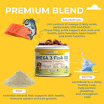 Load image into Gallery viewer, Omega 3 for Dogs 120 Fish Oil Treats for Shedding Dog Allergy Chews Skin and Coat Supplement Itch Relief Hot Spots Joint Health EPA & DHA Fatty Acids Biotin Puppy Salmon Oil Soft Chews