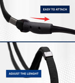 Load image into Gallery viewer, Eye Glasses Holder Around Neck 4 Glasses Straps for Men Women Glasses Holder Strap Retainer Sunglass Holder Strap Eyeglasses Strap Lanyard (Black)
