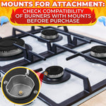 Load image into Gallery viewer, 4Pcs Portable Gas Stove Burner Replacement Surface Burner Head Replacement Stove Range Gas Stove Burners Caps Black Stove Top Burner Replacement Range Burners Tops Burner Covers for Gas Stove