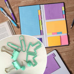 Load image into Gallery viewer, Sticky Note Tabs Set Combines Sticky Notes with Office Rubber Bands & Paper Clips Stay Productive & Prepared with Paper Notes That Brighten Your Desk Fun Gift for Students & Professionals