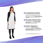 Load image into Gallery viewer, White Disposable Aprons for Adults 28x36 Inch Pack of 10 Large Size 60 GSM