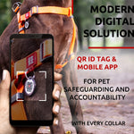 Load image into Gallery viewer, Waterproof Dog Harness Adjustable 24–35 in Metal Clasp & QR Tag Orange
