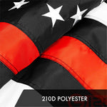 Load image into Gallery viewer, Thin Red Line State Flag 3x5 Ft 2Pack Embroidered Polyester By G128