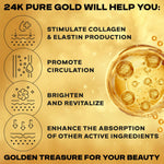 Load image into Gallery viewer, 24K Gold Under Eye Patches for Dark Circles 60 PCS Golden Hydrogel Eye Pads
