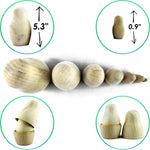 Load image into Gallery viewer, Unpainted Nesting Dolls DIY 7 Pcs Matryoshka Nesting Dolls Blank DIY Unfinished