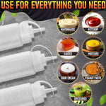 Load image into Gallery viewer, 10 Pack Plastic Condiment Squeeze Bottles 12 oz Refillable Squirt Bottles with Narrow Tip Leak Resistant Great for Oil Sauces Ketchup Mayonnaise Syrup Dressing BBQ Grilling & Catering Use