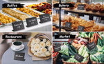 Load image into Gallery viewer, 10 Pack Mini Chalkboard Signs for Food 3x4 inch Party Buffet Tables Wedding Bakery Small Chalkboard Signs Mini Chalkboard Signs for Food Chalkboard Buffet Signs Table Sign Chalkboard