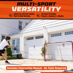 Load image into Gallery viewer, Metal Street Hockey Goal 54x44 inch Heavy Duty Steel Frame with Net Outdoor Hockey Net for Youth & Adults Ball Roller & DEK Hockey Practice Goal Easy Assembly