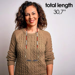 Load image into Gallery viewer, Eyeglass Chain Holder Necklace Red Premium Beaded Glasses Strap for Sunglasses