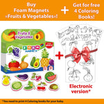 Load image into Gallery viewer, 31 Foam Fridge Magnets for Toddlers 13 years Fruits and Veggies Magnets