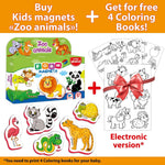 Load image into Gallery viewer, 27 Fridge Magnets for Toddlers 13 years Zoo Animals Foam Magnets for Kids