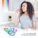 Load image into Gallery viewer, Weekly Medicine Pill Organizer Waterproof 7 Day Large Pill Box Daily Pill Case Cute Vitamin Organizer Portable Pill Container Travel Pills Holder XL Supplement Medication Dispenser One a Day