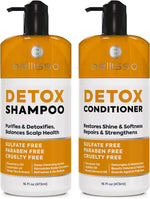 Load image into Gallery viewer, Detox Shampoo and Conditioner Set Ideal for Oily Hair Men and Women Remove Product Buildup Sulfate and Paraben Free with Scalp Clarifying and Detoxifying Properties With Rosemary Oil