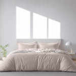 Load image into Gallery viewer, Beige Duvet Cover Queen Size Microfiber Set of 1 Down Comforter Cover 2 Pillows
