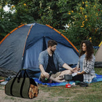 Load image into Gallery viewer, Wood Stove Accessories Firewood Carrier Wood Carrier for Firewood Holder BBQ Accessories Log Tote Bag Fire Wood Log Carrier for Firewood Carriers with Handles Waxed Canvas Firewood Log Carrier