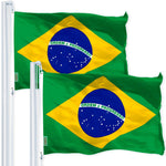 Load image into Gallery viewer, Brazil Brazilian Flag 3x5 Ft 2Pack 150D Printed Polyester By G128