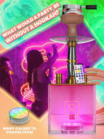 Load image into Gallery viewer, Rose Gold Hookah Set 2 Hose YADO Square Hookah To Go with Hookah Charcoal Holder Heat Management Device and Big Rose Silicone Hookah Bowl and Bag for Shisha Portable Hookah Set with Everything