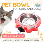 Load image into Gallery viewer, Crate Water Bowl for Dogs & Cats No-Spill Stainless Steel 7.5x7.4x1.7 in Pink