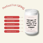 Load image into Gallery viewer, 14oz Scented Candle Jar Pink Grapefruit Soy Candle with You are Awesome Message