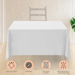 Load image into Gallery viewer, 2 Square Tablecloth Covers 70x70 Inch Table Cover for Square or Round Table 200