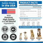 Load image into Gallery viewer, Omega-3 Fish Oil for Dogs 170 Chews Skin & Coat Supplement