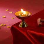 Load image into Gallery viewer, Handcrafted Paro Pyali 2.2 Inch Brass Diya for Pooja Premium Brass Gold Finish Oil Diya Lamp for Home Temple & Festivals Rust Resistant Diwali Puja Decorations for Home