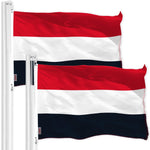 Load image into Gallery viewer, G128 2 Pack: Yemen (Yemeni) Flag 3x5 feet Printed 150D Indoor/Outdoor, Vibrant Colors, Brass Grommets, Quality Polyester, Much Thicker More Durable Than 100D 75D Polyester