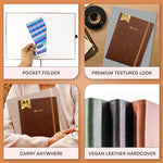 Load image into Gallery viewer, 2025 2026 HARDCOVER Leather Planner Weekly & Monthly 6.5 * 8.5 Inches Academic Planner Business Personal or Student Pen Holder Thick Paper July 2025 June 2026 (Dark Brown)