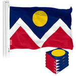 Load image into Gallery viewer, Denver City Flag 3x5 Ft 5Pack 150D Printed Polyester By G128