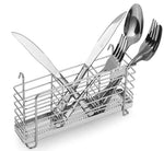 Load image into Gallery viewer, Sturdy 304 Stainless Steel Utensil Drying Rack Basket Holder with Hooks 3 Divided Compartments Rust Proof No Drilling