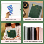 Load image into Gallery viewer, 2025 2026 HARDCOVER Leather Planner Weekly & Monthly 6.5 * 8.5 Inches Academic Planner Business Personal or Student Pen Holder Thick Paper July 2025 June 2026 (Dark Green)
