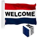 Load image into Gallery viewer, Welcome Sign Business Flag 3x5 Ft 5Pack Printed 150D Polyester By G128