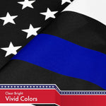 Load image into Gallery viewer, Thin Blue Line American Flag 3x5 Ft 2Pack Printed 150D Polyester