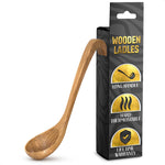 Load image into Gallery viewer, Bamboo Soup Ladle – Wooden Serving Spoon with Long Handle – Olive Wood Cooking Utensil – Durable & Natural Kitchen Tool