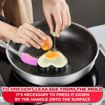 Load image into Gallery viewer, 5 Pcs Pancake Mold Set – Stainless Steel Pancake Molds for Griddle with Fun Shapes Comfortable Handles and Non Slip Design – Egg Shaper for Frying Pan With Silicone Brush for Easy Use & Cleaning