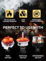 Load image into Gallery viewer, 84 pcs of Hookah Charcoal Designed Specially for HMD Premium Hookah Coals