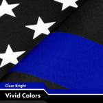 Load image into Gallery viewer, G128 Combo Pack: American USA Flag 3x5 Ft & Thin Blue Line Flag 3x5 Ft Both LiteWeave Pro Series Printed 150D Polyester, 4 Corner Brass Grommets, Perfect For Balcony/Wall