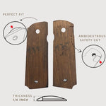 Load image into Gallery viewer, 1911 Raven Series 1911 Wooden Pistol Grips Ambi Safety Cut Blue Raven for 1911