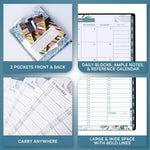 Load image into Gallery viewer, 2026 Appointment Book and Planner 6.5 x 8.5 inch Large Floral Tabbed Daily Hourly Weekly Planner Calendar Schedule Book 30 Minute time Slots Jan 2026 Dec 2026