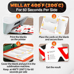 Load image into Gallery viewer, 100 Pcs Sublimation Business Card Blanks – Double Sided Aluminum Alloy Cards Pearl Color Thin & Smooth Sublimation Blanks for Printing & Personalization
